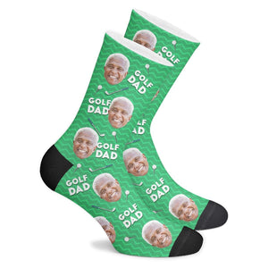Golf Dad Personalisierte Gesicht Socken