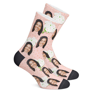 Personalisierte Hochzeit Socken (Blumen)