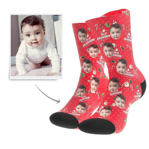 Interessante Geschenkideen Personalisierte Gesicht Socken Bedrucken mit Foto (Enkel)