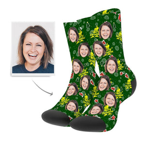 Interessante Geschenkideen Personalisierte Gesicht Socken Bedrucken mit Foto (Cartoon)