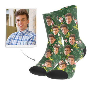 Interessante Geschenkideen Personalisierte Gesicht Socken Bedrucken mit Foto(Beste Freunde)