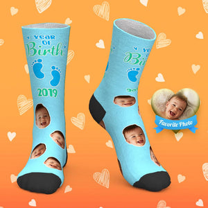 Personalisierte Gesichtssocken Personalisierte Foto-Socken Geburtstagssocken Geburtsjahr