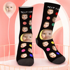 Benutzerdefinierte Gesichtssocken DIY Cute Socks Klassische gepunktete Socken Bestes Geschenk