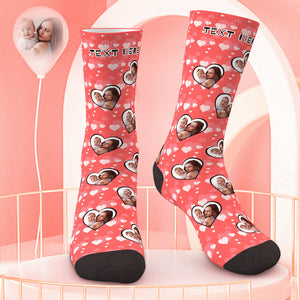 Benutzerdefinierte Socken Geschenke für ihre Familie Geschenke für Mama Herz Socken