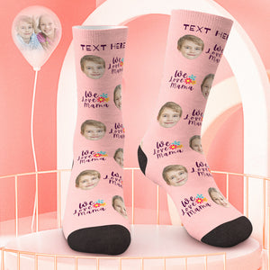 Benutzerdefinierte Gesicht Socken Geschenk für Oma oder Mama Familie Socken