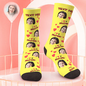 Benutzerdefinierte Gesichtssocken Personalisierte Foto-Socken Perfekter Muttertag