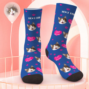 Personalisierte Foto-Socken Katzen-Mama-Foto-Socken