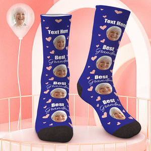 Benutzerdefinierte Oma Gesicht Socken Muttertagsgeschenk