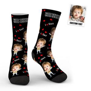 3D Vorschau Custom Face Socks To The Dearest Dad