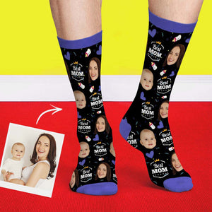 Muttertagsgeschenk - Best Mom Custom Face Socks