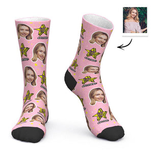 Kundenspezifische Super Star Mom Socken Muttertagsgeschenk