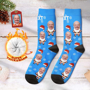 Benutzerdefinierte Gesicht Dicke Socken 3D Digital Gedruckte Socken Herbst Winter Warme Socken Santa Socken Weihnachtsgeschenk