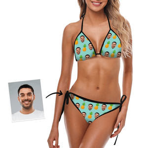 Personalisierte Bikini Custom Foto Badeanzug Ananas