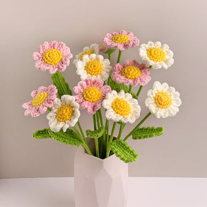 Kleine Gänseblümchen-häkelblume Handgemachtes Gestricktes Blumengeschenk Für Liebhaber - DePhotoBoxer