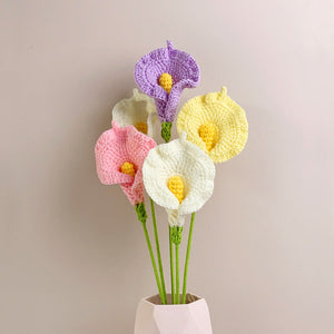 Calla-lilien-häkeln-blumen-handgemachtes Gestricktes Blumen-geschenk Für Liebhaber - DePhotoBoxer