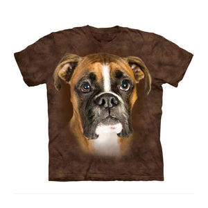 Unisex 3D Grafik Hund T-Shirt - Boxer