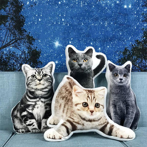 Benutzerdefiniertes Katzen-Foto-Kissen Personalisiertes 3D-Haustier-Kissen