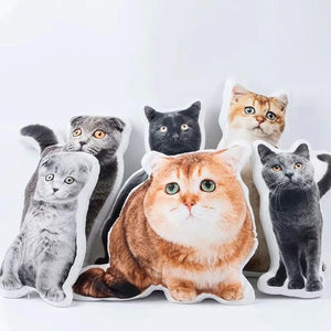 Benutzerdefiniertes Katzen-Foto-Kissen Personalisiertes Haustier-Foto-3D-Kissen