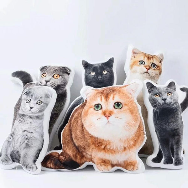 Benutzerdefiniertes Katzen-Foto-Kissen Personalisiertes Haustier-Foto-3D-Kissen