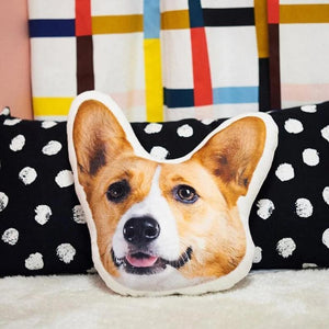 Benutzerdefiniertes Hunde-Foto-Kissen 3D Haustier-Gesichts-Porträt Dekokissen